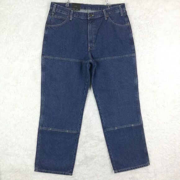 Dickies Mens‎ Jeans Double Knee 6 Pocket Workwear Relaxed Denim Blue 36x30 New - Picture 1 of 10